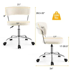 Tangkula Computer Desk Chair Adjustable Office Chair Swivel Vanity Chair 15 Tangkula Computer Desk Chair Adjustable Office Chair Swivel Vanity Chair -Officezen Shop GUEST a7bbf0c0 96a9 4afd 9896 944f9dfcb2db