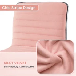 Yaheetech Velvet Low Back Armless Desk Chair Office Chair With Wheels 12 Yaheetech Velvet Low Back Armless Desk Chair Office Chair With Wheels -Officezen Shop GUEST a7de2d63 953b 4e55 8426 f5d3911ab21d