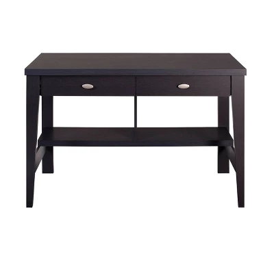 Folio Two Drawer Desk Black Espresso - CorLiving 5 Folio Two Drawer Desk Black Espresso - CorLiving - Image 5