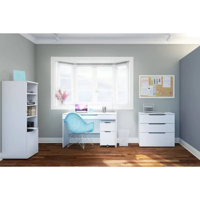 Arobas 3 Drawer Filing Cabinet White - Nexera 3 Arobas 3 Drawer Filing Cabinet White - Nexera - Image 3