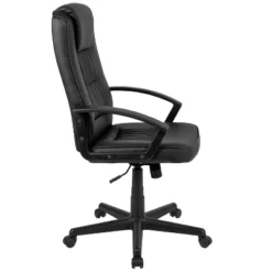 Flash Furniture Biscayne Flash Fundamentals High Back Black LeatherSoft-Padded Task Office Chair With Arms -Officezen Shop GUEST aadedaa3 fd1f 48aa bf72 2c8816bfdedb