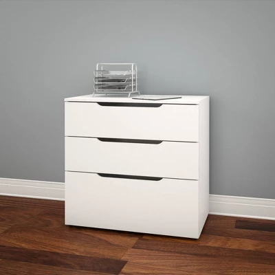 Arobas 3 Drawer Filing Cabinet White - Nexera 1 Arobas 3 Drawer Filing Cabinet White - Nexera