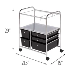 Honey-Can-Do 5 Drawer Rolling File Cart Black -Officezen Shop GUEST b0a18a69 2105 4883 9de1 979da8240e9c