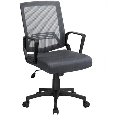 Yaheetech Adjustable Mid-Back Office Chair Computer Chair With Wheels 7 Yaheetech Adjustable Mid-Back Office Chair Computer Chair With Wheels - Image 7