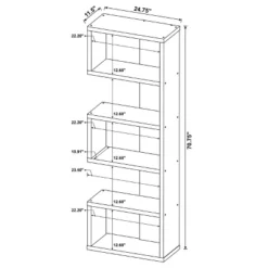 Joey 5 Shelf Bookcase Salvaged - Coaster -Officezen Shop GUEST b39bacf6 0bf4 48ae 957a 46df2e4d6069