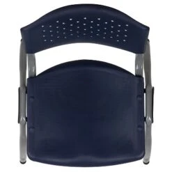 Emma And Oliver Home And Office Navy Plastic Stack Chair With Perforated Back - Guest Chair -Officezen Shop GUEST b5f00b4a 427d 4a36 804d d8f5587d4ab5