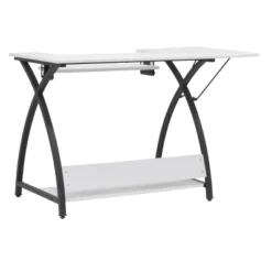 Comet Plus Sewing/Office Table With Fold Down Top, Height Adjustable Platform And Bottom Storage Shelf Black/White - Sew Ready -Officezen Shop GUEST bbc4dae5 587f 4dac b728 09bf6bc1dc2d