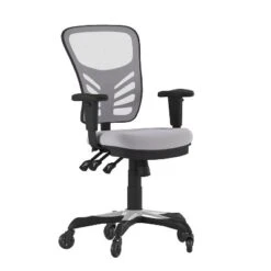 Flash Furniture Nicholas Mid-Back Multifunction Executive Swivel Ergonomic Office Chair With Adjustable Arms And Transparent Roller Wheels -Officezen Shop GUEST bdf3508d 0888 468d a0b8 0fb21c76d752
