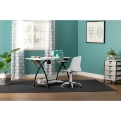 Comet Plus Sewing/Office Table With Fold Down Top, Height Adjustable Platform And Bottom Storage Shelf Black/White - Sew Ready -Officezen Shop GUEST bed40da1 9e27 446a 84a9 d9b92c8afcf3