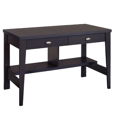Folio Two Drawer Desk Black Espresso - CorLiving 2 Folio Two Drawer Desk Black Espresso - CorLiving - Image 2