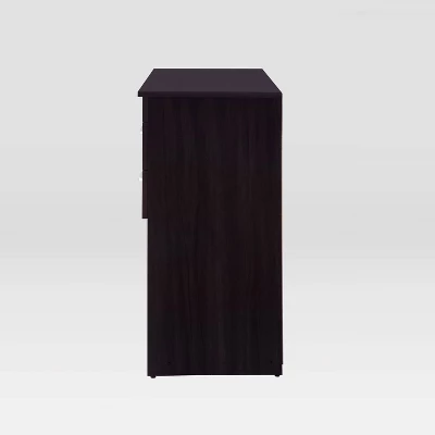 Home Office Workstation With Storage Espresso - Techni Mobili 3 Home Office Workstation With Storage Espresso - Techni Mobili - Image 3