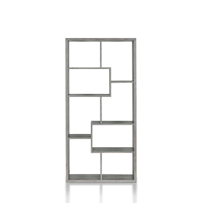 70.98" Crusiton Versatile Bookcase Vintage Gray Oak - MiBasics 8 70.98" Crusiton Versatile Bookcase Vintage Gray Oak - MiBasics - Image 8