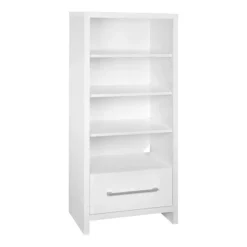 ClosetMaid 165100 Decorative Storage Tower Bookcase With Drawer, White (2 Pack)