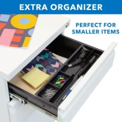 Mount-It! Mobile File Cabinet With 3 Drawers, Under Desk Rolling Storage , White -Officezen Shop GUEST c4f48515 ffce 4935 91e8 076d18f4de11