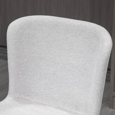 Vinsetto Home Office Chair, Swivel Task Chair With Adjustable Height And Armless Design For Small Space, Living Room, Bedroom, Light Gray 4 Vinsetto Home Office Chair, Swivel Task Chair With Adjustable Height And Armless Design For Small Space, Living Room, Bedroom, Light Gray - Image 4