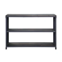 32" Cargo Bookcase Weathered Oak/Gunmetal Finish - Acme Furniture