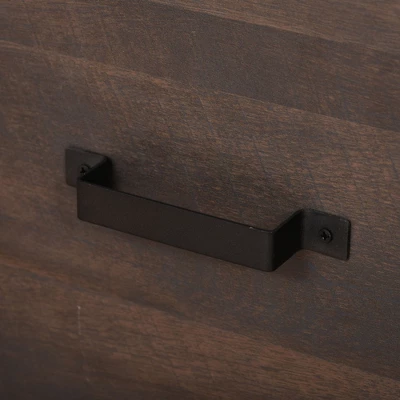 Vinsetto Office File Cabinet W/ 2 Large Drawers And Adjustable Metal Hanging Bars For A4 Letter And Legal Sized Files, Storage Organizer, Brown/Black 4 Vinsetto Office File Cabinet W/ 2 Large Drawers And Adjustable Metal Hanging Bars For A4 Letter And Legal Sized Files, Storage Organizer, Brown/Black - Image 4