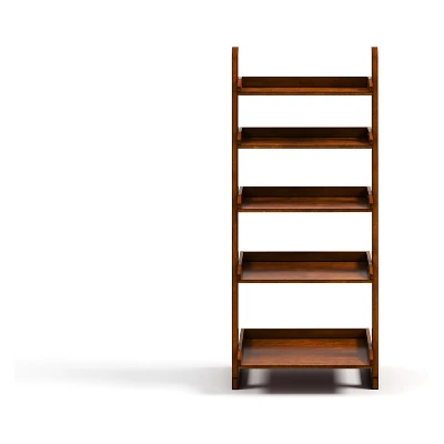 55" Claire 5 Shelf Ladder Bookcase Oak - HOMES: Inside + Out 4 55" Claire 5 Shelf Ladder Bookcase Oak - HOMES: Inside + Out - Image 4