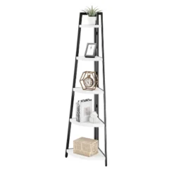 70" Free Standing 5 Tier Pyramid Corner Shelf - Danya B. 23 70" Free Standing 5 Tier Pyramid Corner Shelf - Danya B. -Officezen Shop GUEST cdf46c97 6a1a 4c43 b0e4 6ade56421627