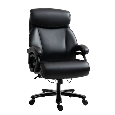 Vinsetto Big And Tall Executive Office Chair 396lbs With Wide Seat, Home High Back PU Leather Chair With Adjustable Height, Swivel Wheels 3 Vinsetto Big And Tall Executive Office Chair 396lbs With Wide Seat, Home High Back PU Leather Chair With Adjustable Height, Swivel Wheels - Image 3
