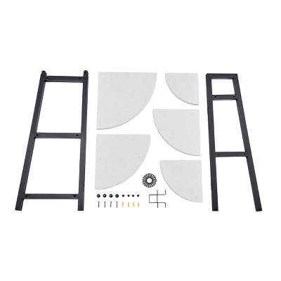 70" Free Standing 5 Tier Pyramid Corner Shelf - Danya B. 13 70" Free Standing 5 Tier Pyramid Corner Shelf - Danya B. - Image 13