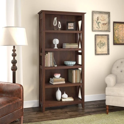 5 Shelf Key West Bookcase - Bush Furniture 1 5 Shelf Key West Bookcase - Bush Furniture
