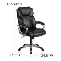Flash Furniture Mid-Back LeatherSoftSoft Executive Swivel Office Chair With Padded Arms -Officezen Shop GUEST d2895d54 166f 4ed7 81c2 1ecade56262c