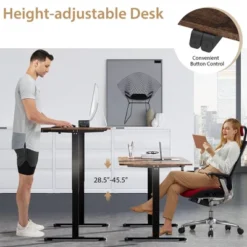 Tangkula 55" Electric Standing Desk Height Adjustable Home Office Table W/ Hook 15 Tangkula 55" Electric Standing Desk Height Adjustable Home Office Table W/ Hook -Officezen Shop GUEST d4a90883 0557 4211 b8d9 07be15c91253