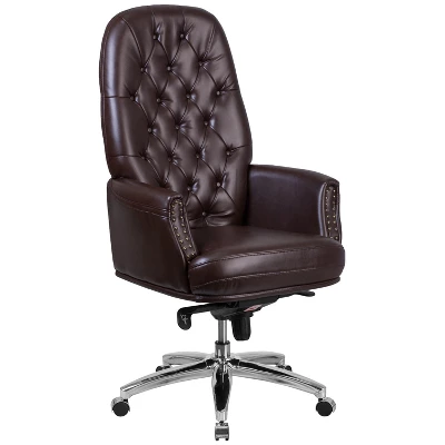 Emma And Oliver High Back Traditional Button Tufted Multifunction Swivel Ergonomic Office Chair 14 Emma And Oliver High Back Traditional Button Tufted Multifunction Swivel Ergonomic Office Chair - Image 14