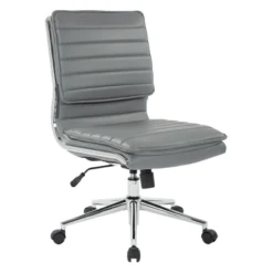 Armless Mid Back Manager's Faux Leather Chair With Chrome Base - OSP Designs 17 Armless Mid Back Manager's Faux Leather Chair With Chrome Base - OSP Designs -Officezen Shop GUEST d9542c56 963c 4ca0 8ae6 f83afdbb7ec5