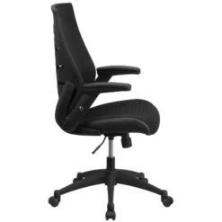 Emma And Oliver High Back Black Mesh Swivel Ergonomic Office Chair With Adjustable Flip-Up Arms 15 Emma And Oliver High Back Black Mesh Swivel Ergonomic Office Chair With Adjustable Flip-Up Arms -Officezen Shop GUEST df464d0a 6258 47e8 9d20 34b48b93faac