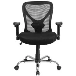 HERCULES Series 400 Lb. Capacity Big & Tall Swivel Task Chair Black Mesh - Flash Furniture -Officezen Shop GUEST e06ed10f 6efd 4757 a4ec 3de4665f738c