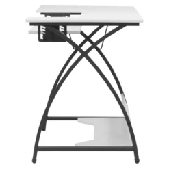Comet Plus Sewing/Office Table With Fold Down Top, Height Adjustable Platform And Bottom Storage Shelf Black/White - Sew Ready -Officezen Shop GUEST e2ad7bdc aeff 4ab9 9bc2 b688da1799b1
