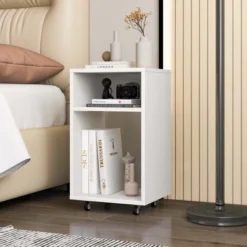 Costway Mobile File Cabinet Wooden Printer Stand Vertical Storage Organizer Home Office -Officezen Shop GUEST e38ce104 05f7 47cc b5f6 5981e5810d87