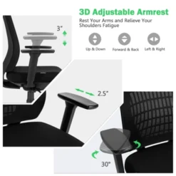 Costway High Back Mesh Office Chair Swivel Reclining Task Chair W/Clothes Hanger 14 Costway High Back Mesh Office Chair Swivel Reclining Task Chair W/Clothes Hanger -Officezen Shop GUEST e4aae1d0 288e 4e5d 8d47 7ce9eae3b3dd
