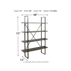 Gilesgrove Bookcase Black/Gray - Signature Design By Ashley -Officezen Shop GUEST e7f7bad1 7c25 4d3b a1e9 7ff329dd5412