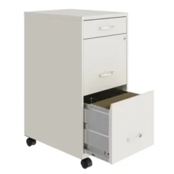 Space Solutions 18 Inch Wide Metal Mobile Organizer File Cabinet For Office Supplies And Hanging File Folders W/ Pencil Drawer & 3 File Drawers, White 6 Space Solutions 18 Inch Wide Metal Mobile Organizer File Cabinet For Office Supplies And Hanging File Folders W/ Pencil Drawer & 3 File Drawers, White -Officezen Shop GUEST e8b37a95 df1f 421e bba2 a6389d0df5f2