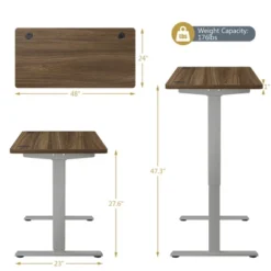 Costway Electric Standing Desk Adjustable Height Computer Desk Dual Motor W/ Controller