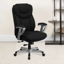 Officezen Shop 26 Emma And Oliver 400 Lb. Big & Tall High Back Ergonomic Office Chair, Silver Adjustable Arms