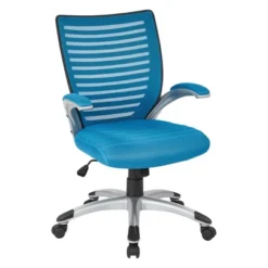 Mesh Seat And Screen Back Managers Chair With Padded Silver Arms Base - OSP Home Furnishings -Officezen Shop GUEST ed36bce7 bb2f 41bc a117 0e28b1b035f6