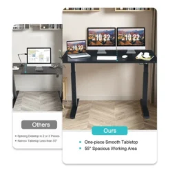 Costway 55''x28'' Electric Standing Desk Sit To Stand Workstation Dual Motor -Officezen Shop GUEST edf5df42 3801 49bd 9d3a e69224a83d05