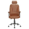 Workspace Executive Office Chair Leatherette Light Brown - CorLiving