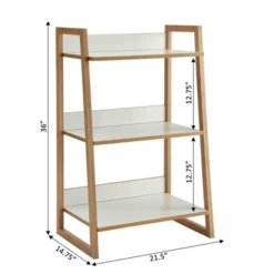 36" Oslo Sundance 3 Tier Shelf White/Bamboo - Breighton Home 5 36" Oslo Sundance 3 Tier Shelf White/Bamboo - Breighton Home -Officezen Shop GUEST f153cc59 846a 42a2 98a3 d0f58f729415