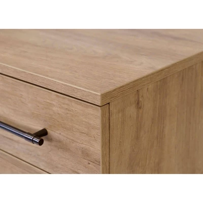 Abbott Contemporary 3 Drawer Wood Laminate File Cabinet Light Brown - Martin Furniture 4 Abbott Contemporary 3 Drawer Wood Laminate File Cabinet Light Brown - Martin Furniture - Image 4