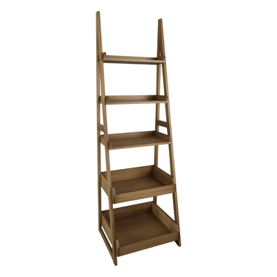 74" 5 Shelf Ladder Bookcase Alpine Gray - Flora Home 5 74" 5 Shelf Ladder Bookcase Alpine Gray - Flora Home - Image 5