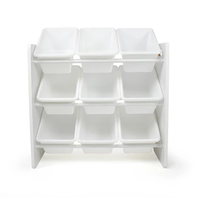 Cambridge White Toy Storage Organizer With 9 Storage Bins White - Humble Crew 2 Cambridge White Toy Storage Organizer With 9 Storage Bins White - Humble Crew - Image 2