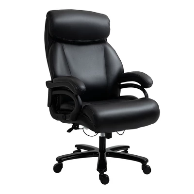 Vinsetto Big And Tall Executive Office Chair 396lbs With Wide Seat, Home High Back PU Leather Chair With Adjustable Height, Swivel Wheels 6 Vinsetto Big And Tall Executive Office Chair 396lbs With Wide Seat, Home High Back PU Leather Chair With Adjustable Height, Swivel Wheels - Image 6