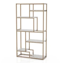 70.25" Amstil 6 Shelf Display Bookcase Champagne - MiBasics -Officezen Shop GUEST f7925604 7611 490f b6cf 34f45329bc4d