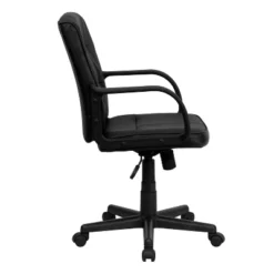 Emma And Oliver Mid-Back Black LeatherSoft Swivel Task Office Chair With Arms -Officezen Shop GUEST f81e2d1c aeb6 4baf b4de ed5034653ee4