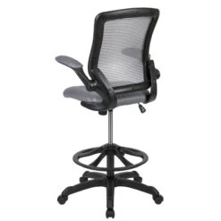 Flash Furniture Mid-Back Mesh Ergonomic Drafting Chair With Adjustable Foot Ring And Flip-Up Arms -Officezen Shop GUEST f8243dcd c76b 41a3 9b70 629af08f99fb